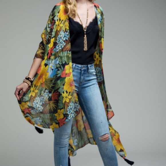 Daydream Floral Kimono NWT - Picture 2 of 11
